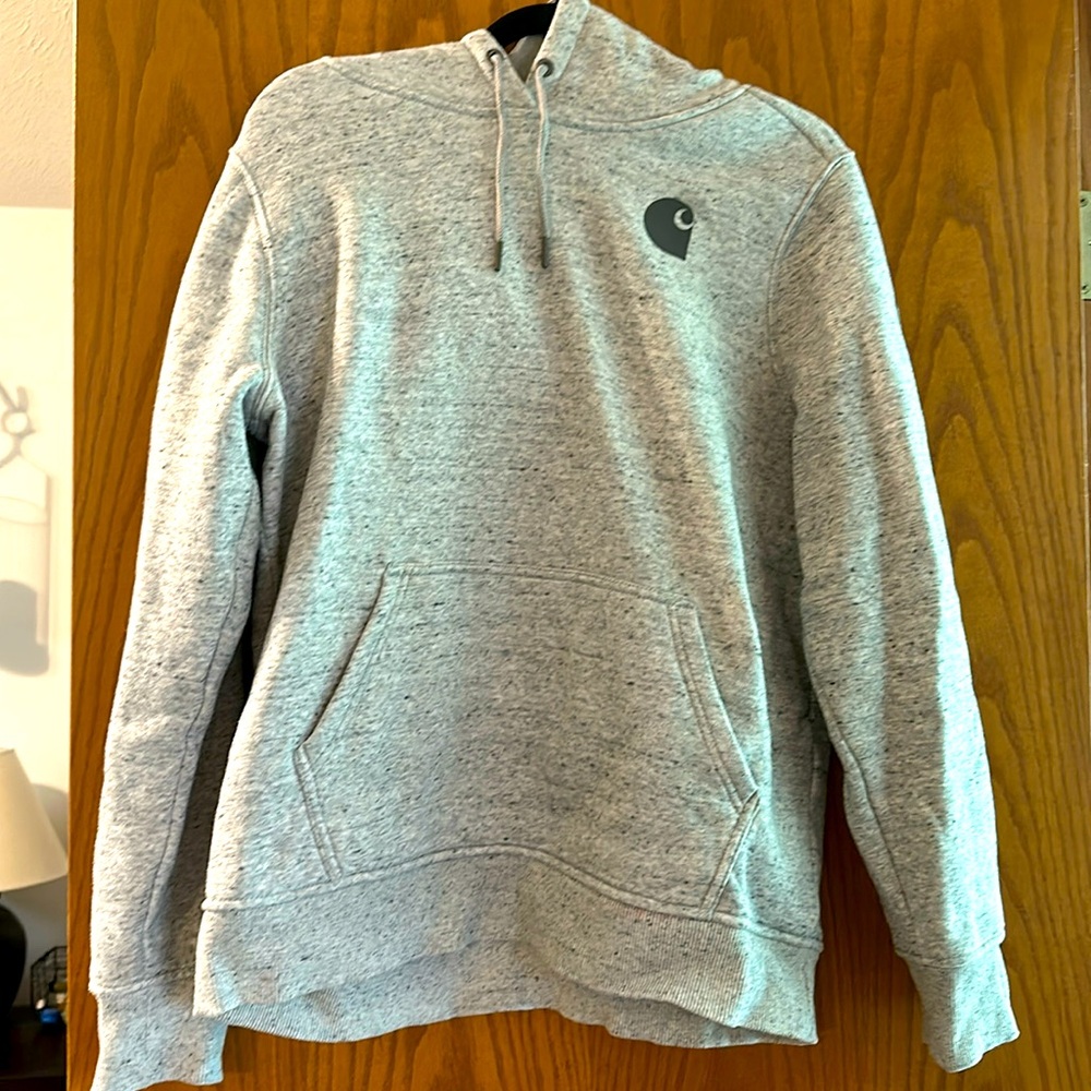 Carhartt Heather Gray Hooded Pullover Sweatshirt